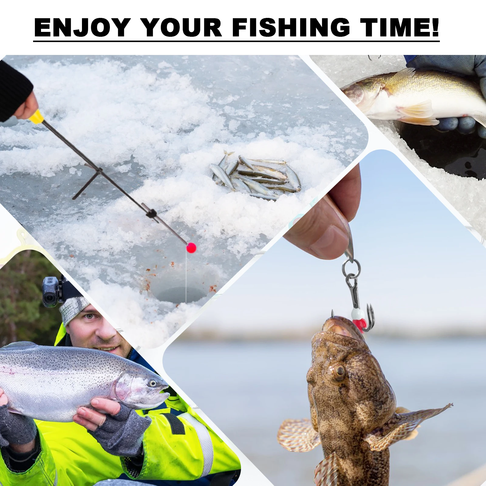 Kit de pesca de hielo con variedad