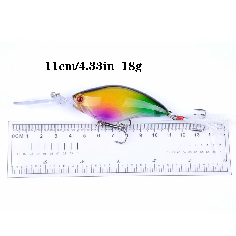 Crankbait Minnow 11cm 18g Ojos 3D – Señuelo Lucio y Carpa - imagen 2
