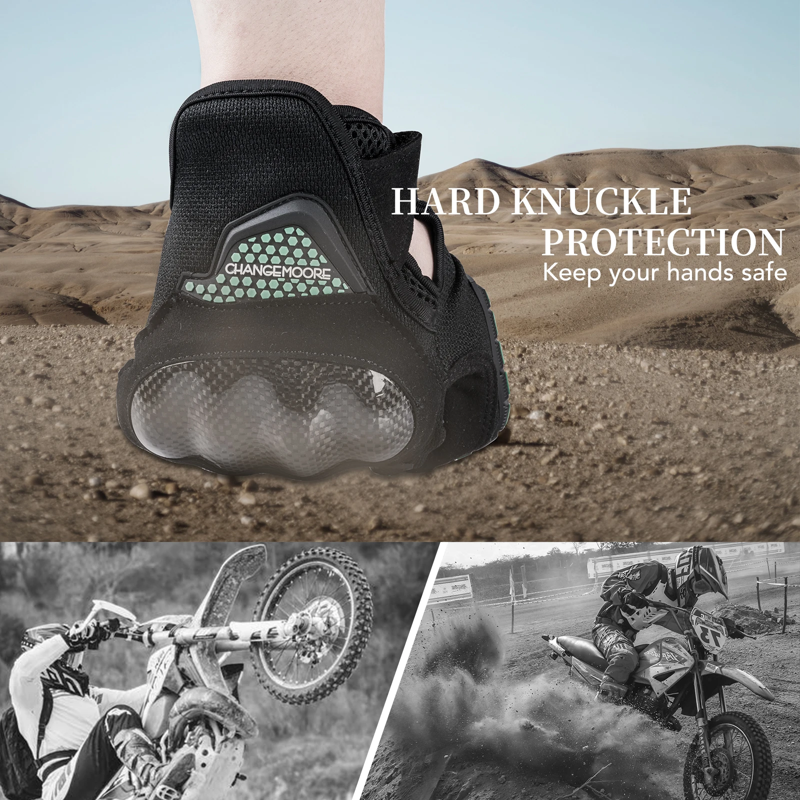 Guantes Goture de cuero para ciclismo verano, pantalla táctil - imagen 4