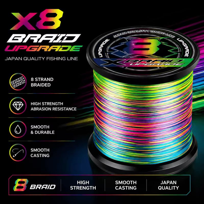 Línea Trenzada X8 PE Multicolor Alta Resistencia para Agua Dulce y Salada - imagen 4