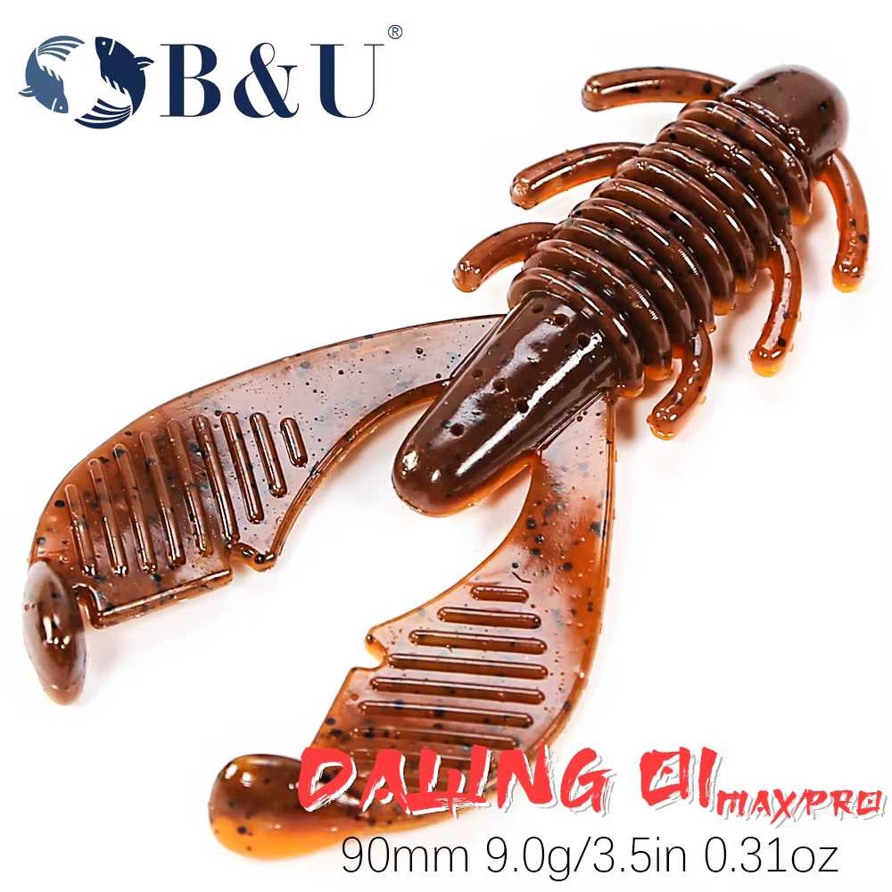 B & U Craws 90mm – Cebo suave camarón salado para lubina y carpa