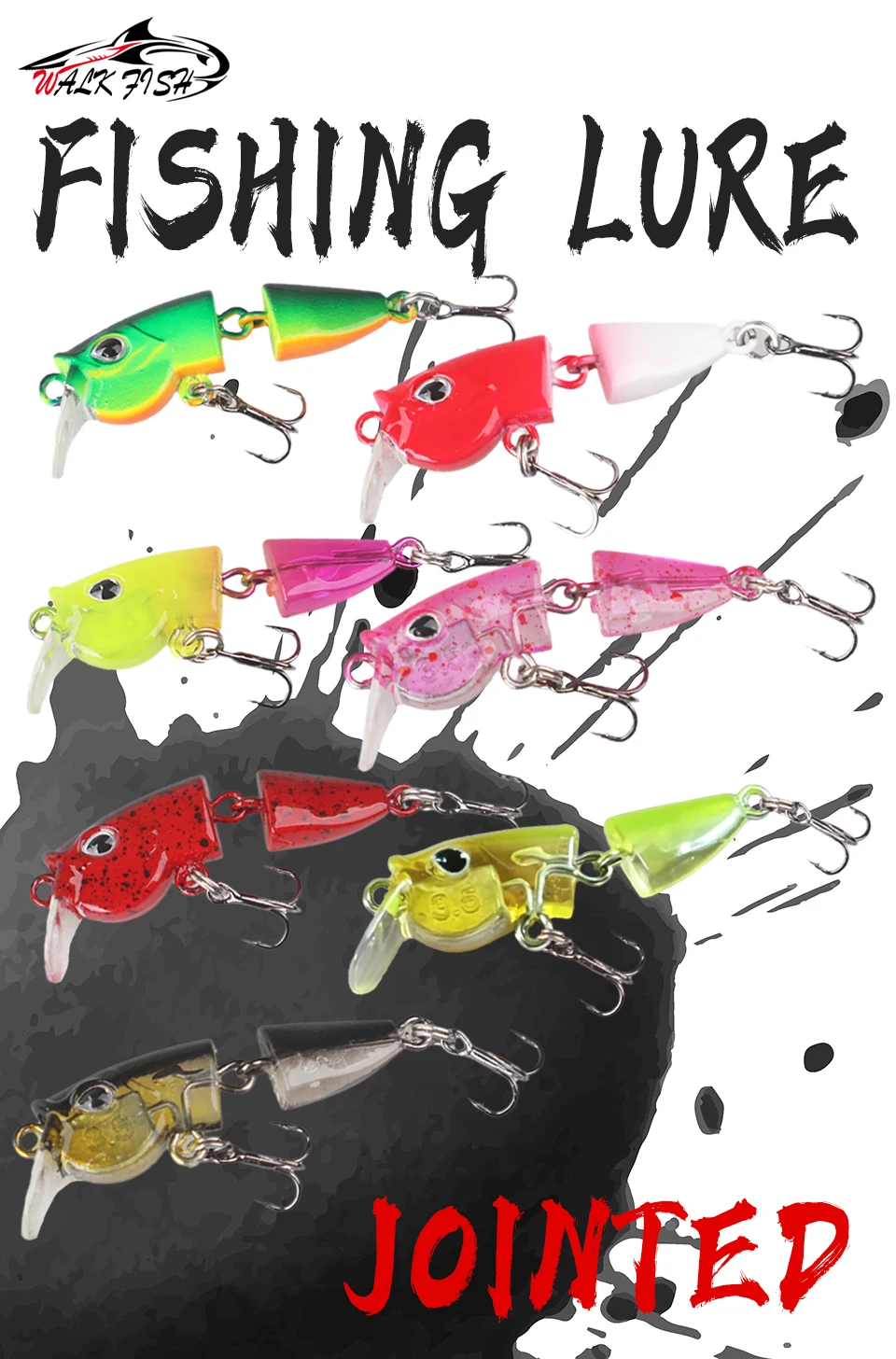 Mini swimbait WALK FISH con acción de 2 secciones