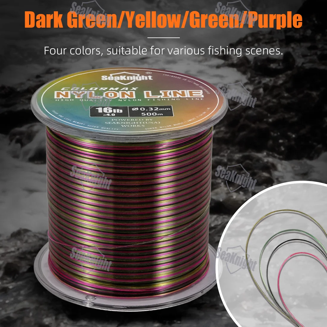 Sedal monofilamento nailon SeaKnight Colormax – Antidesgaste para mar - imagen 4