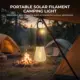 Linterna solar impermeable recargable con filamento cálido acampada - imagen 4