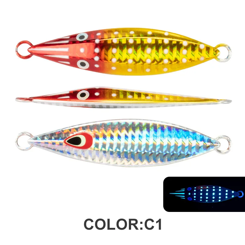 J105 Señuelo de plantilla metálica de doble cara para jigging