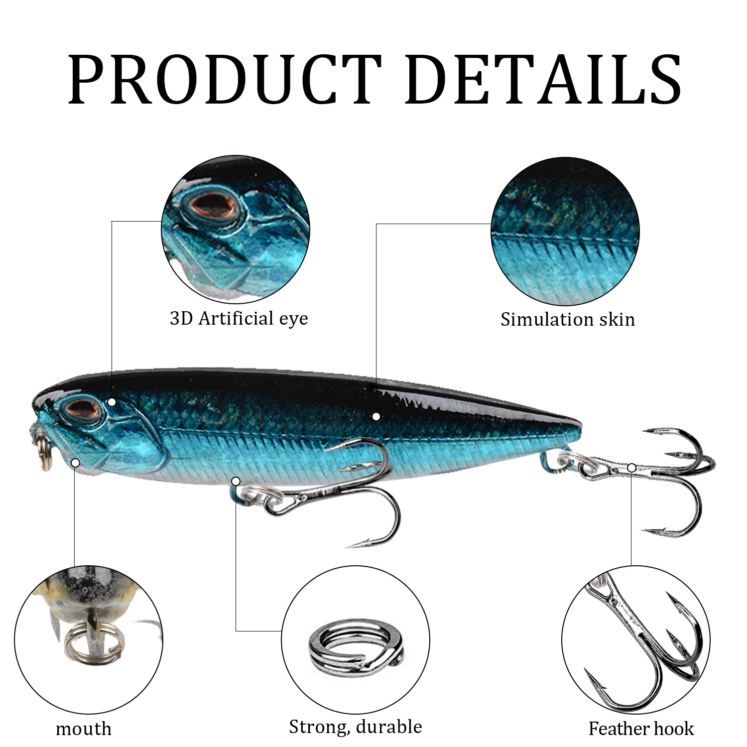 Crankbait Flotante 6,5cm 5,3g para Lucio - imagen 2