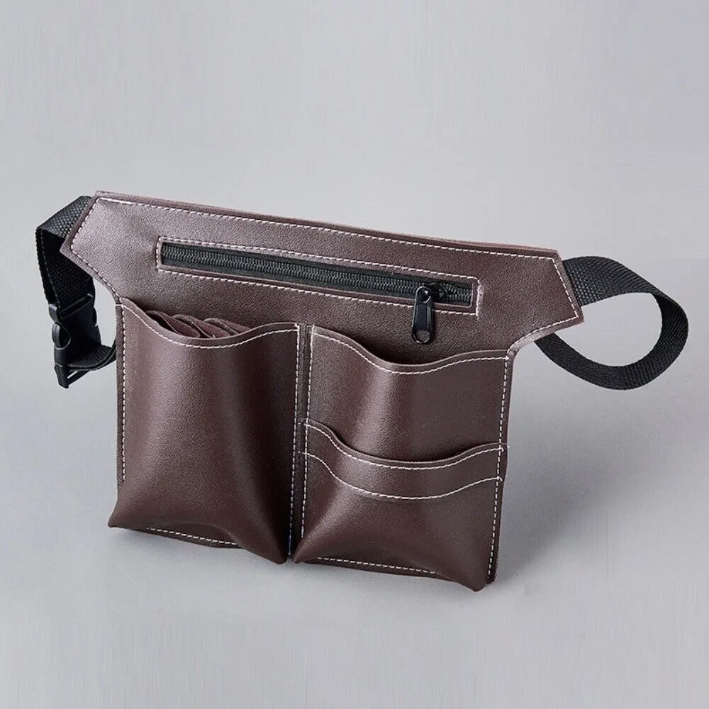 Bolsa de cuero PU portátil para herramientas de peluquería