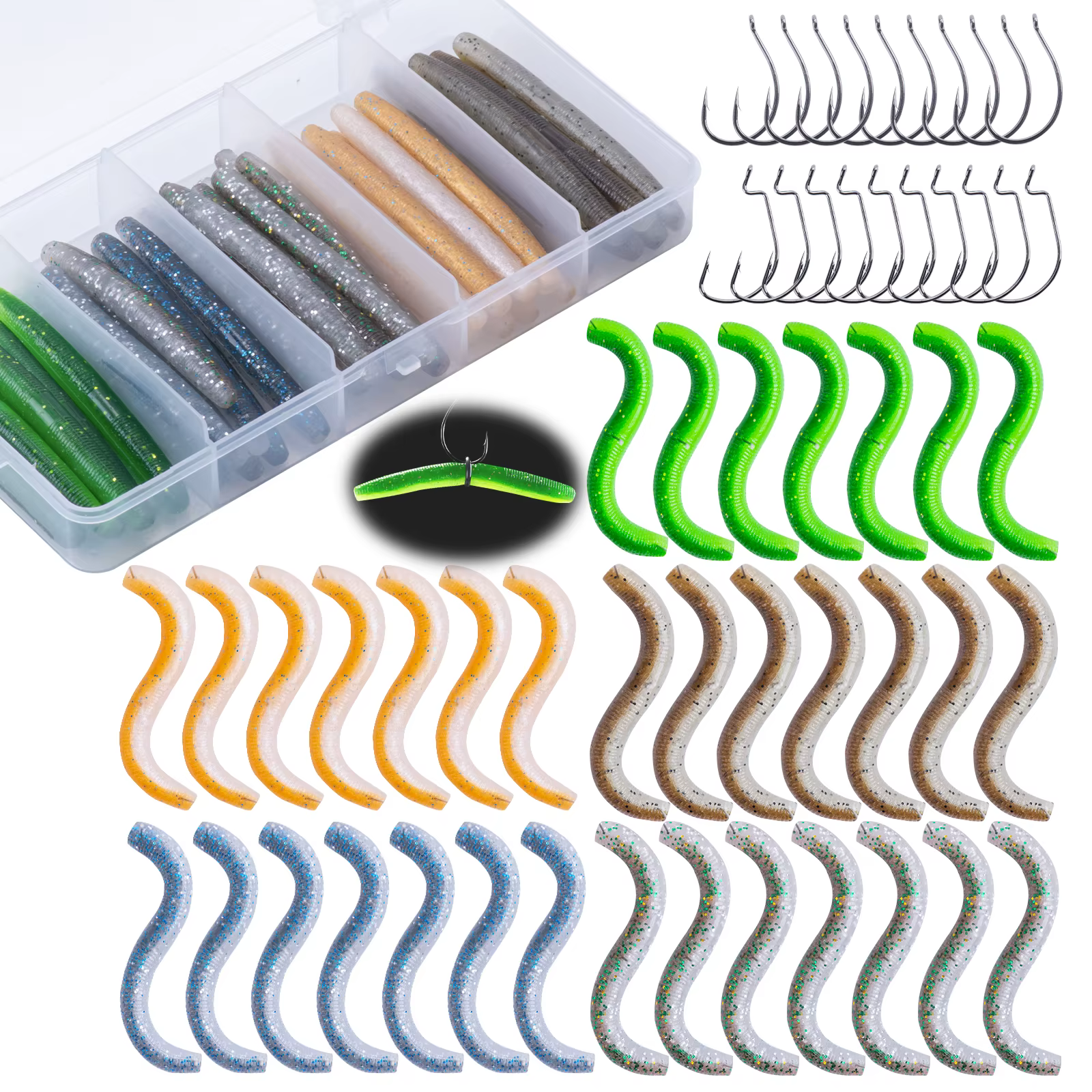Goture Kit de señuelos para lubina y carpa — jigs, wobblers, vinilos