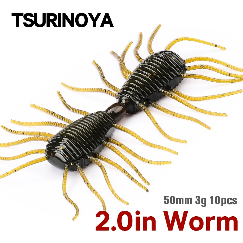 TSURINOYA WormBait FAERIE vinilo realista para lubina y trucha - imagen 3