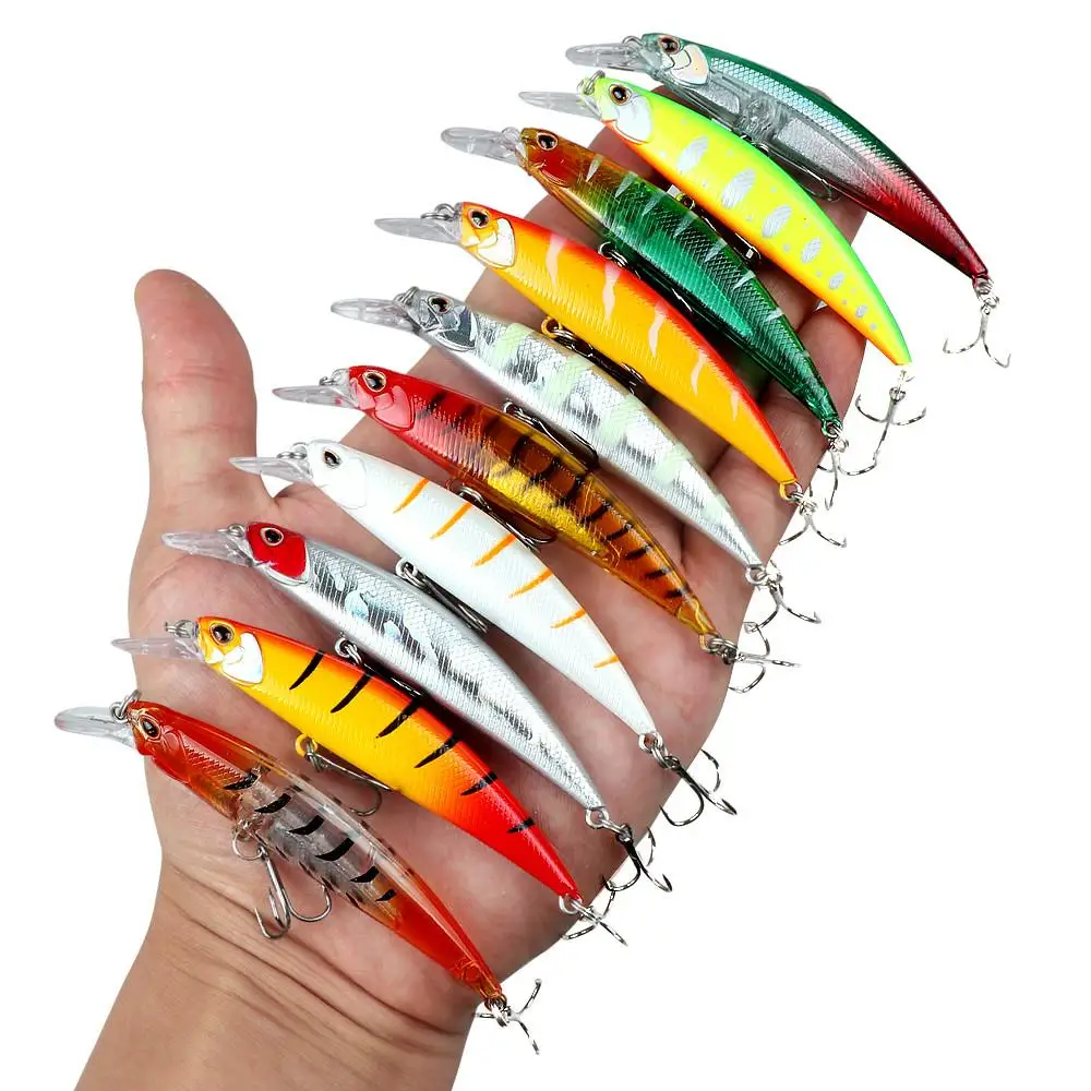 Señuelo minnow hundimiento cebo duro con anzuelos triples - imagen 3