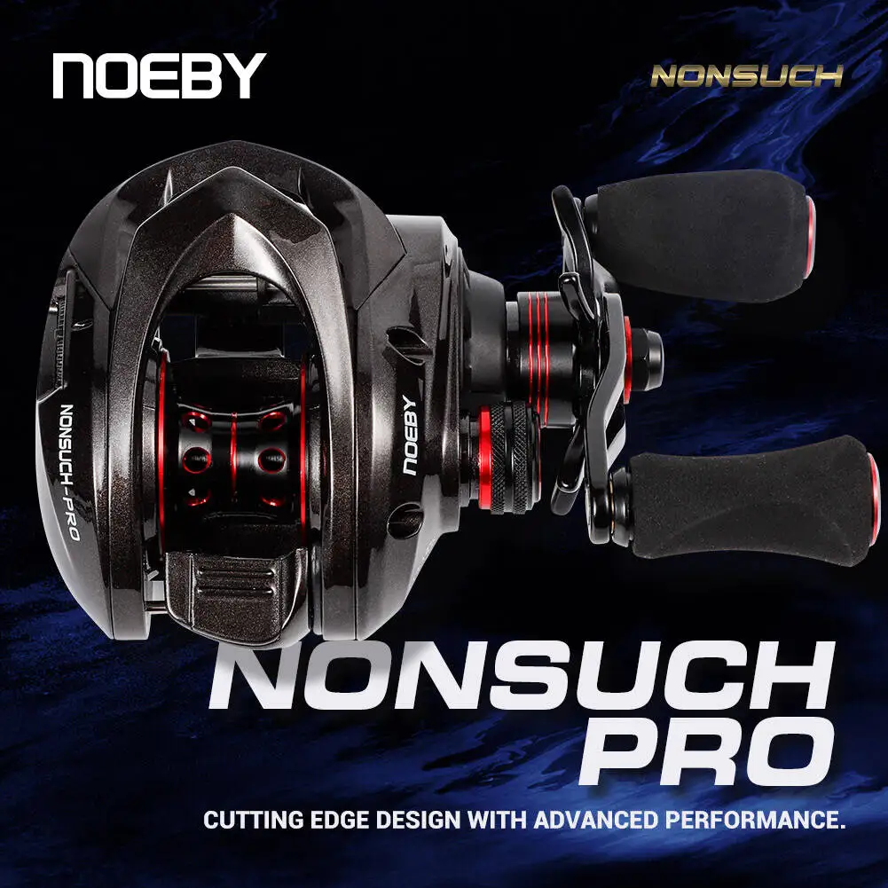 Carrete Baitcasting Noeby perfil bajo freno magnético para mar - imagen 3