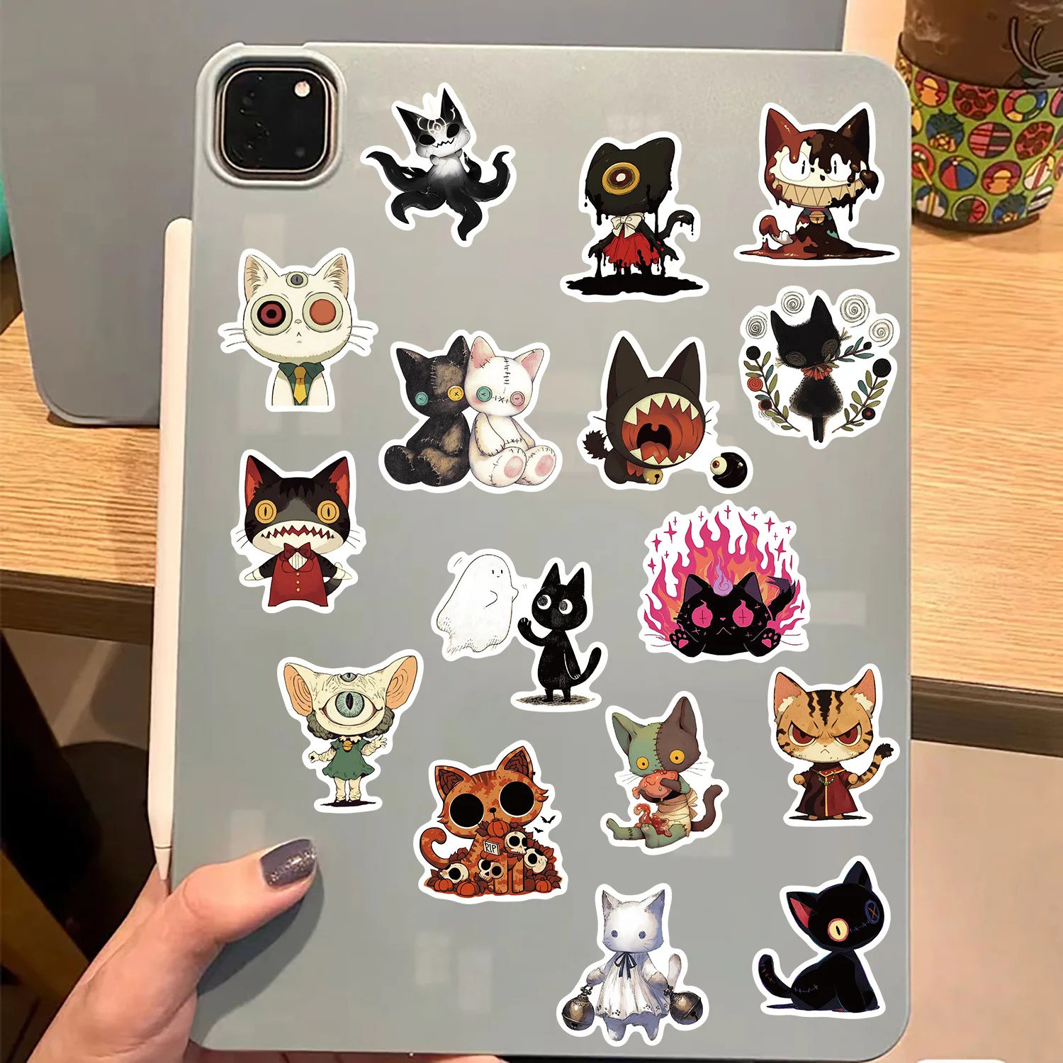 Pegatinas Graffiti Góticos Gatos Dibujo Animado – Diseño ImpermeableDIY - imagen 3