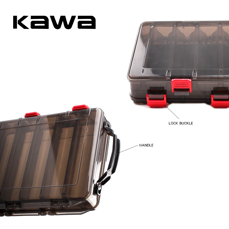 Caja de Pesca Kawa Doble Cara – 14 Compartimentos con Drenaje - imagen 3