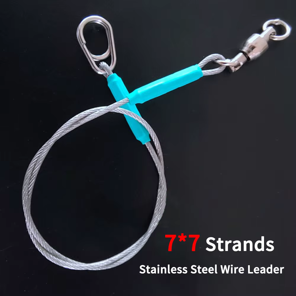 Líder Wire Leader 7×7 Acero Inoxidable con Swivel y Clip - imagen 2