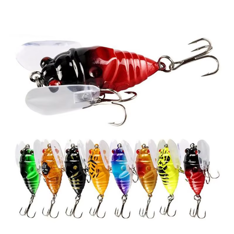 Popper Topwater 4,8cm 6g Ala de cigarra para lubina - imagen 4