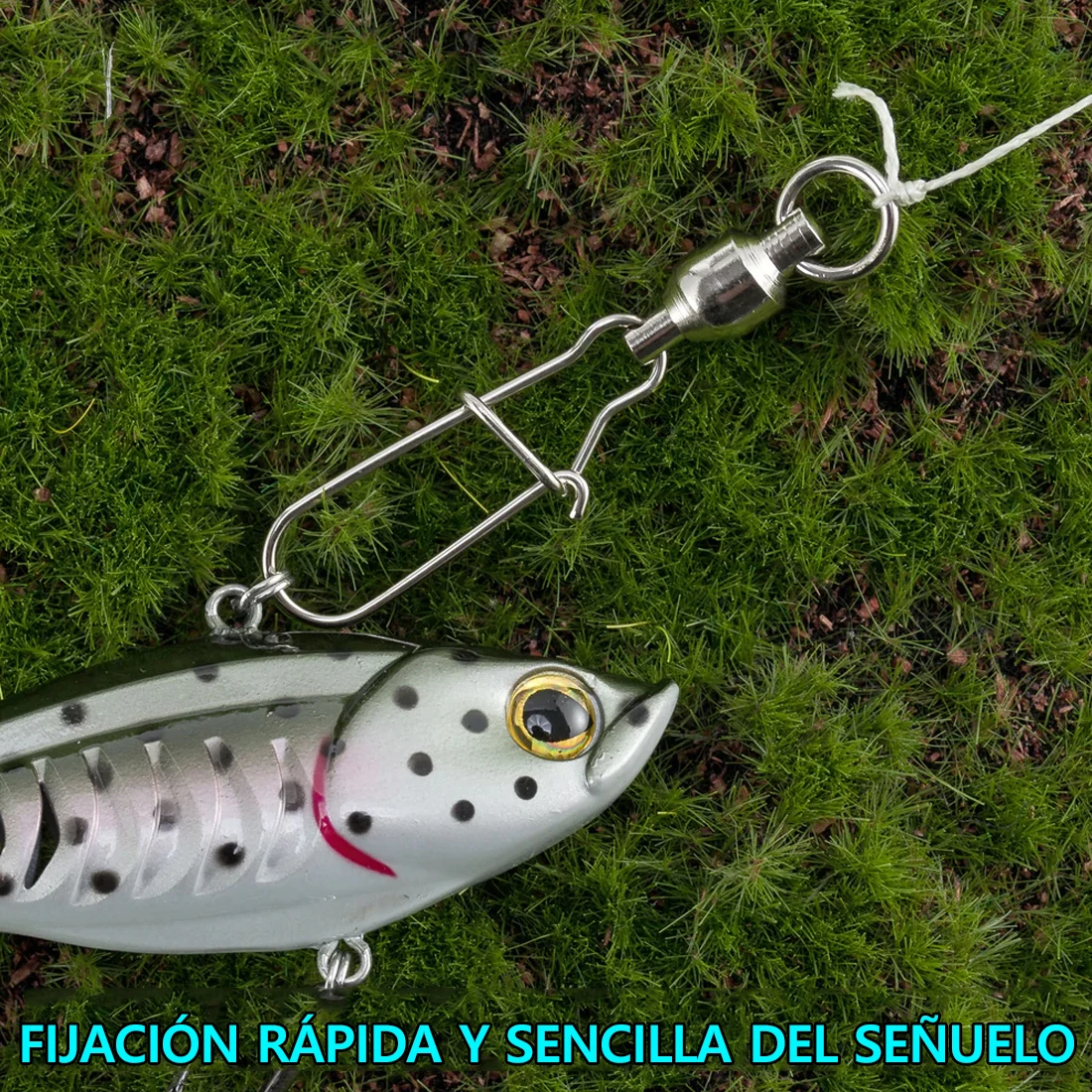 Mosquetón giratorio con rodamiento FishTrip Duo Lock Snap - imagen 4
