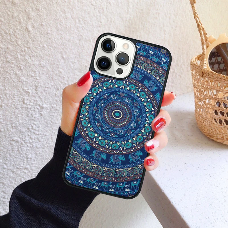 Vista trasera de la funda mostrando el estampado completo