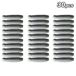 Goture señuelos de vinilo tipo gusano TPE con purpurina para jig