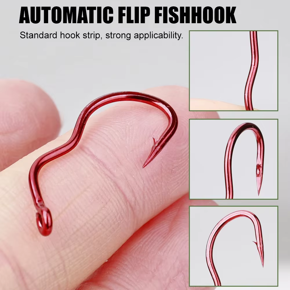 Anzuelos FTK 12/24 de carpa – Acero con anillo 5‑14 y tapa automática