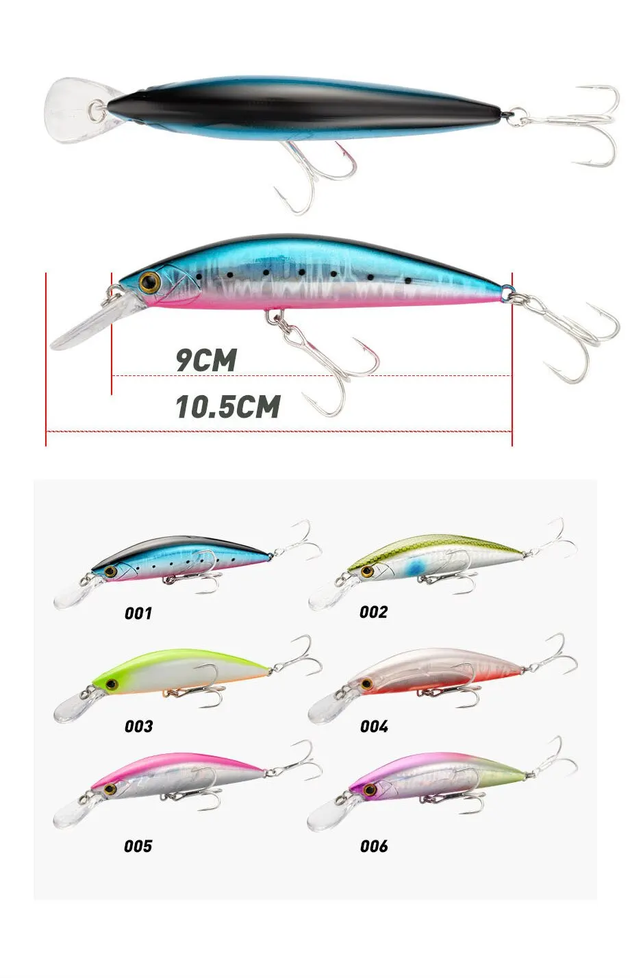 Detalle de anillos split del señuelo de pesca