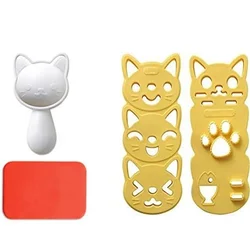 Molde Silicona para Bolas de Arroz Gato y Conejo – Kit Sushi Creativo