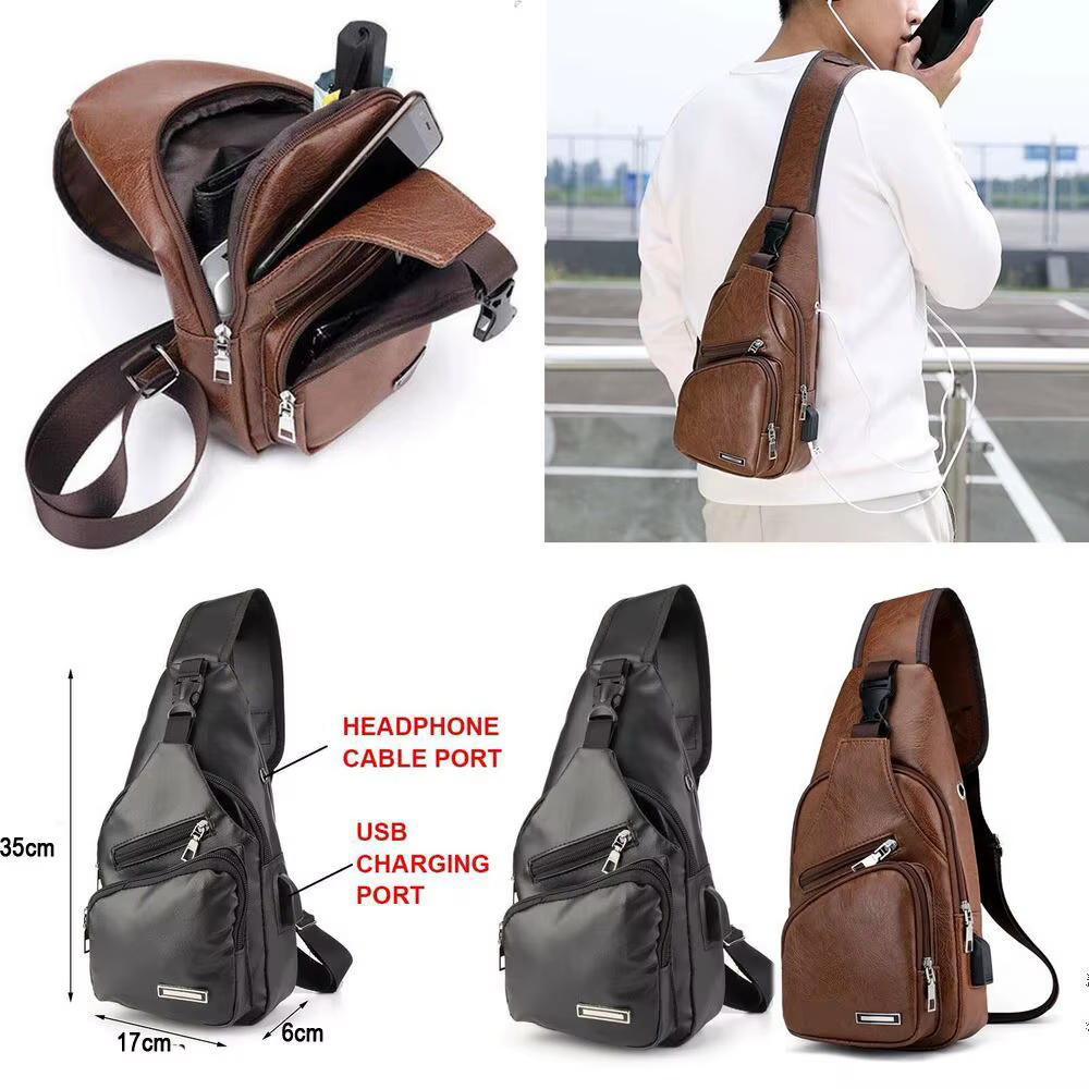 Bolso Bandolera con Puerto USB para Hombre – Viajes y Aire Libre - imagen 3