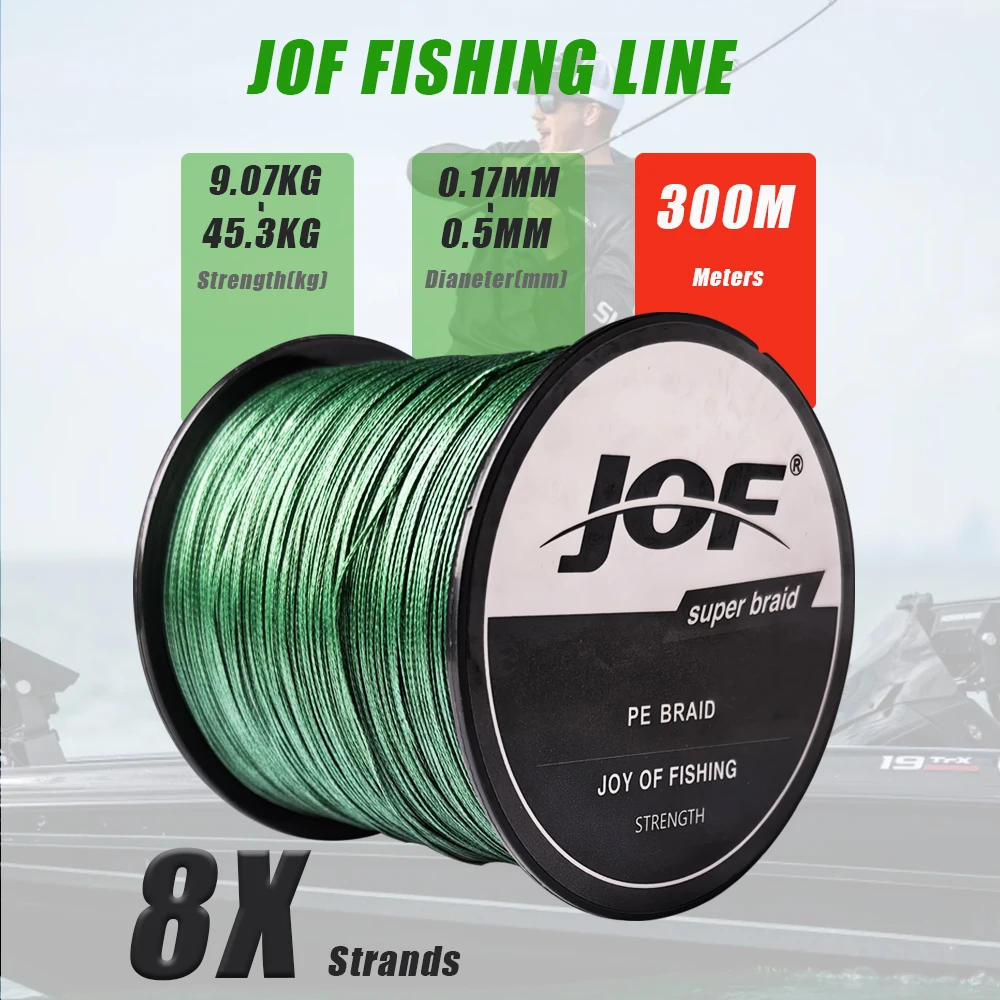 Línea de pesca trenzada PE JOF 8X – Multifilamento lucio y carpa - imagen 5