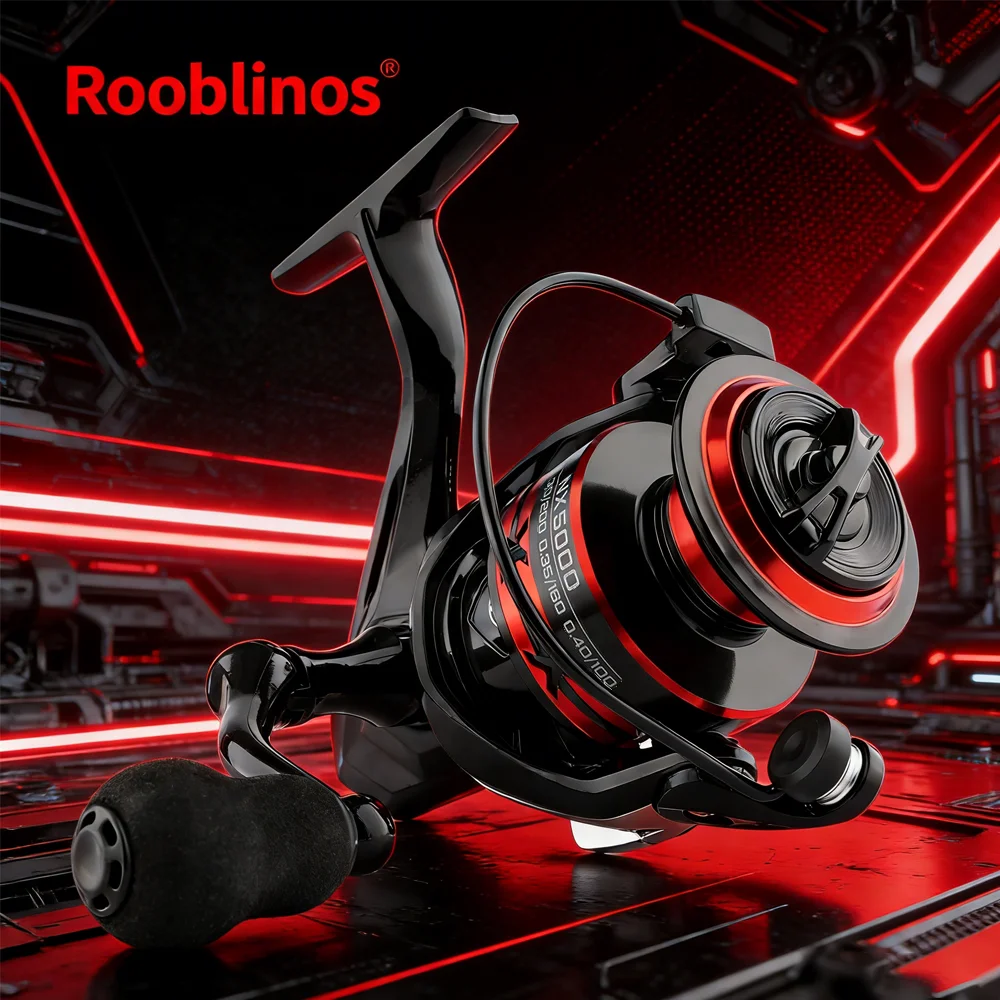 ROOBLINOS HHNX Carrete de spinning con bobina metálica y arrastre
