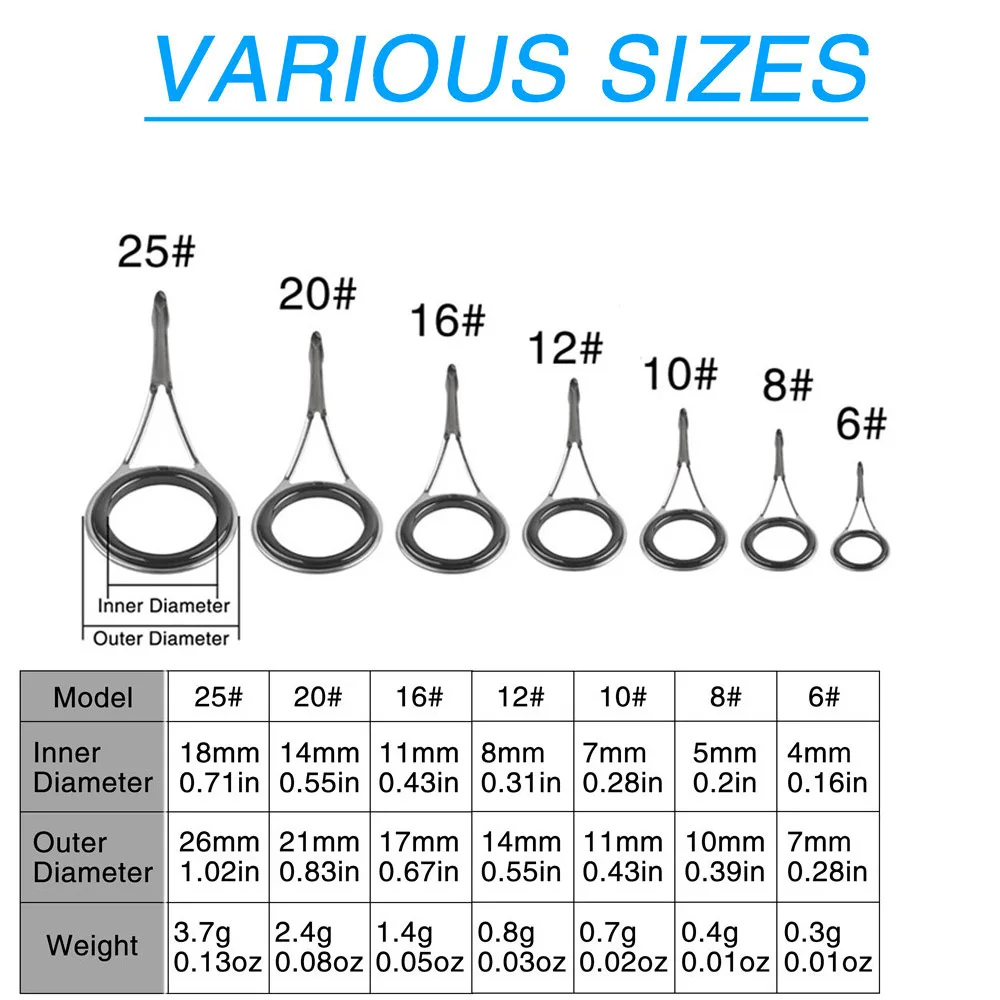 Kit reparación cañas pesca - Guías y anillos cerámica - imagen 5