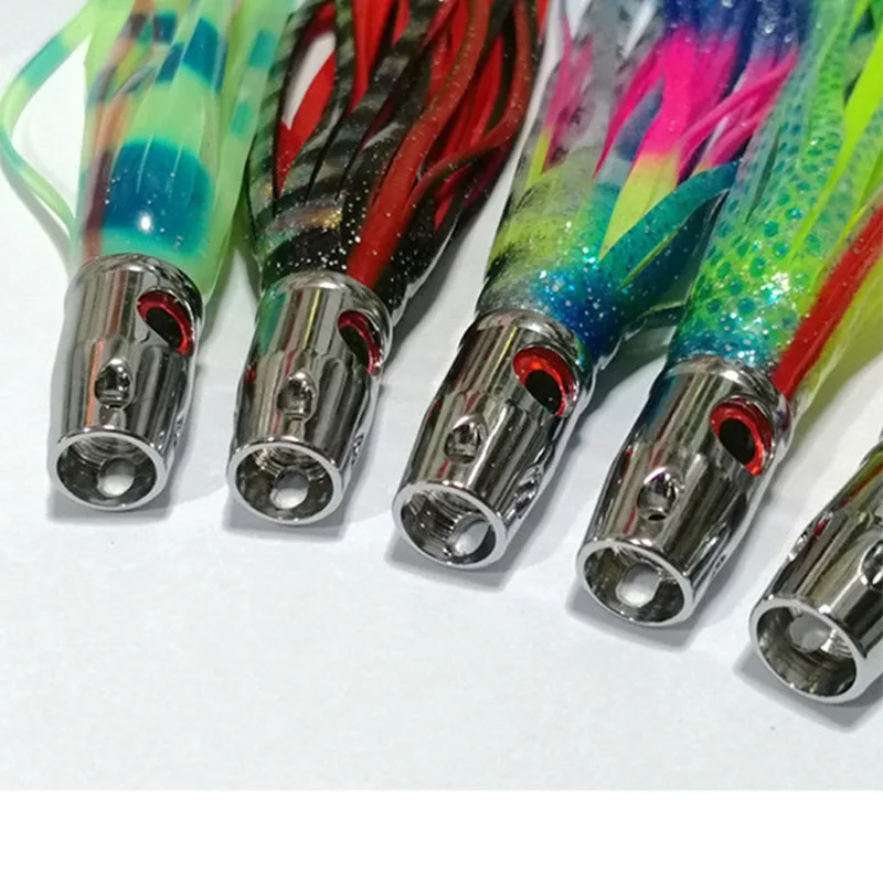 Señuelo marino para atún Marlin - cabeza cobre con pulpo y calamar - imagen 5