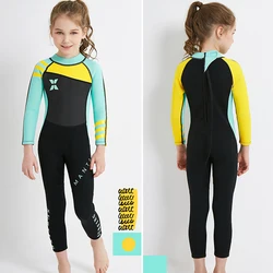 Traje de neopreno anti-UV infantil de manga larga para surf y buceo