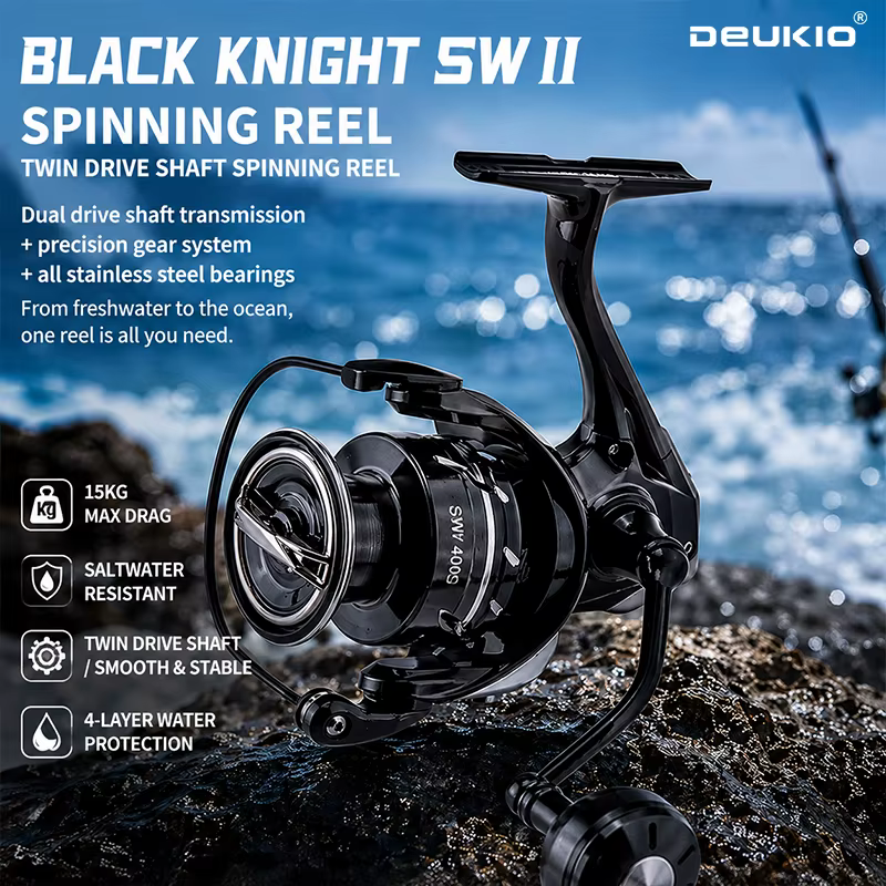 Carrete de spinning SW Gen2 para agua salada con pomo metálico - imagen 5