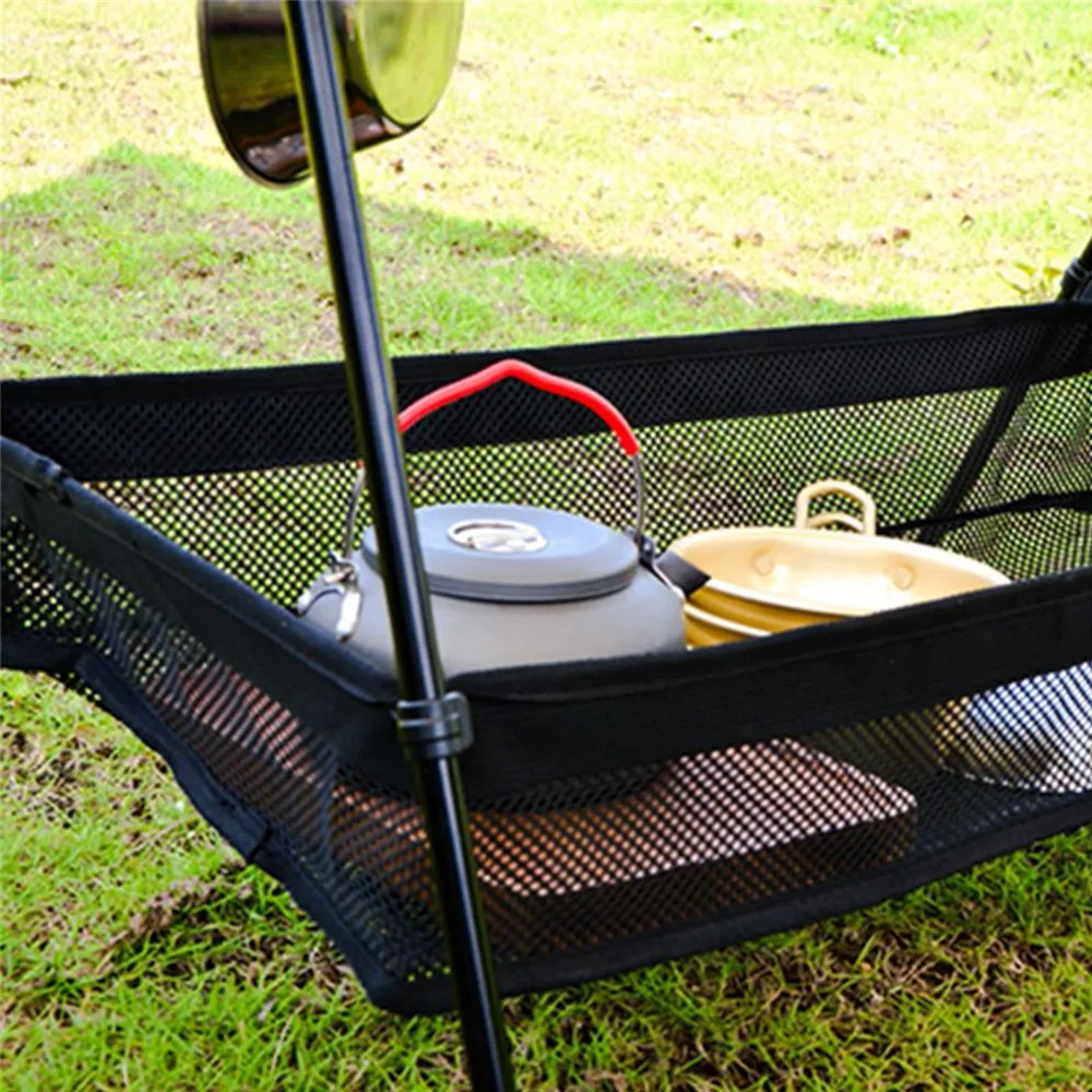 Bolsa de almacenamiento para coche negra con bolsillo malla plegable - imagen 2
