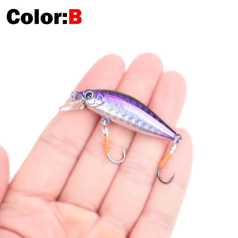 Señuelo Crankbait Minnow 4,5 cm con ojos 3D