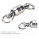 Anillos giratorios de acero inoxidable de doble bola – direcciones - imagen 2
