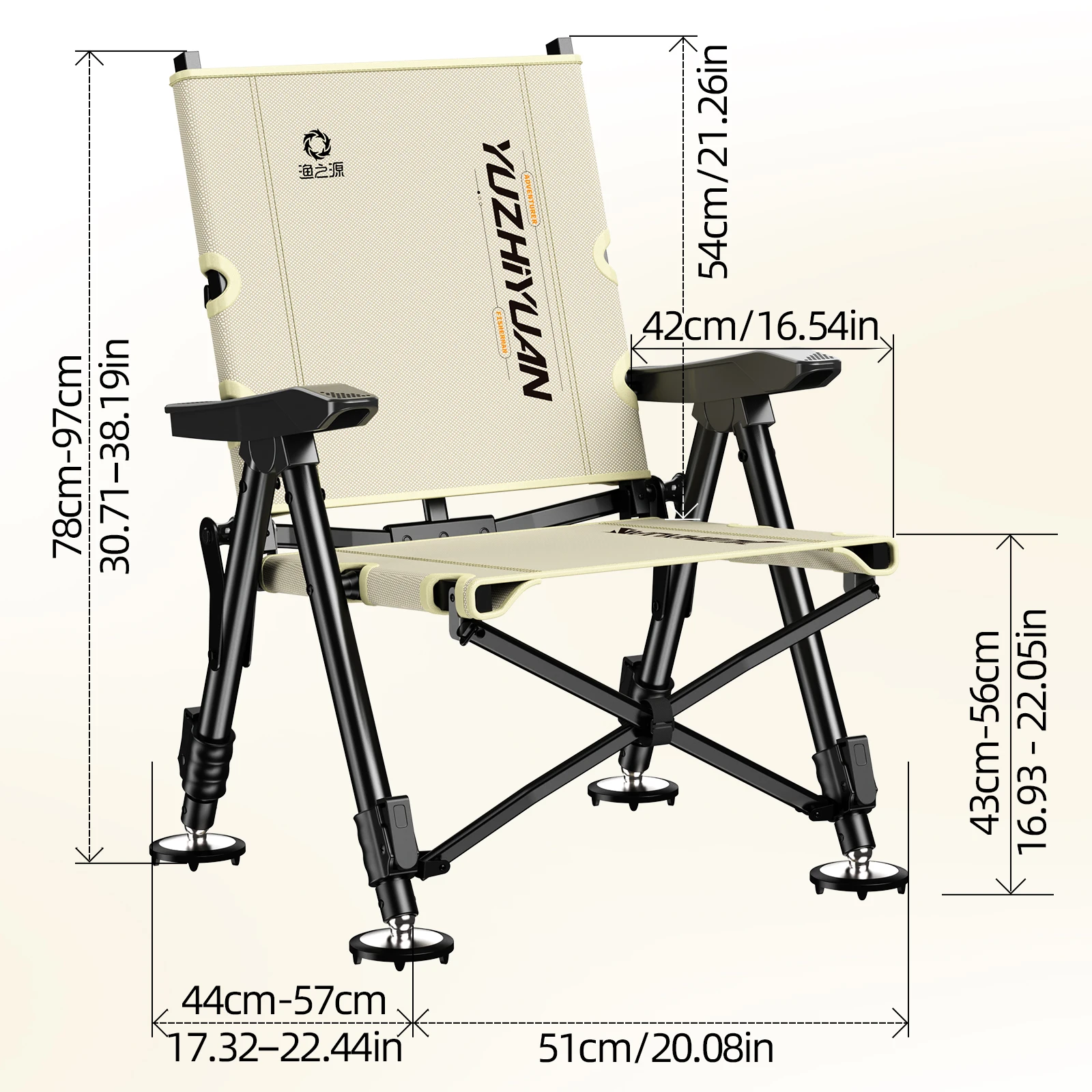 Silla plegable FTK para descansar durante actividades al aire libre
