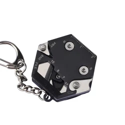 Navaja plegable hexagonal multifunción EDC para llavero y bolsillo