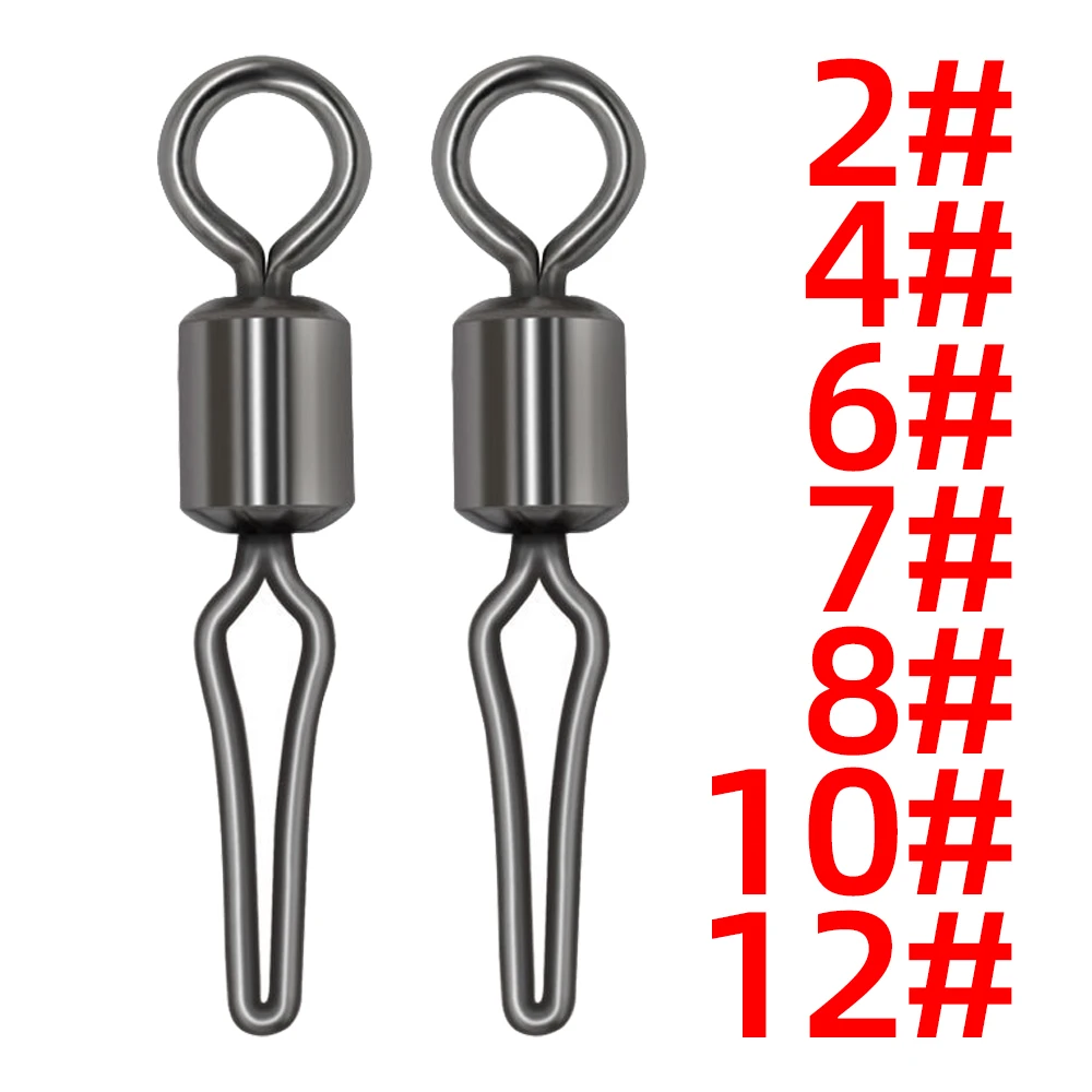 Conector clip Bazi americano alta resistencia para sedal pesca - imagen 2