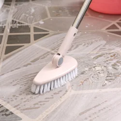 Cepillo de limpieza para baño con mango largo y pelo duro en esquinas