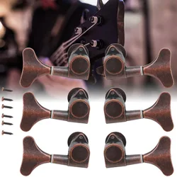 Afinadores metálicos de bajo en forma de cola de pez, cobre rojo