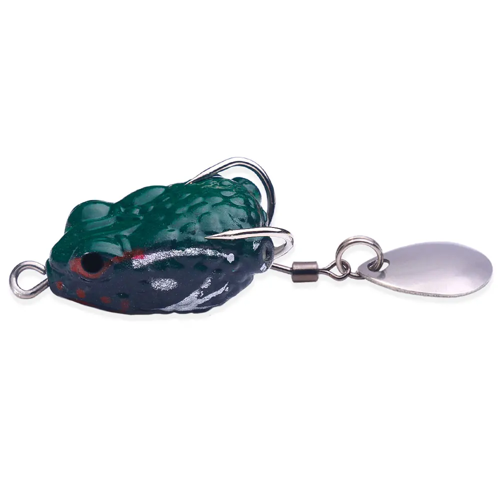 Perereca Señuelo rana de silicona con lentejuelas para lubina y lucio - imagen 4