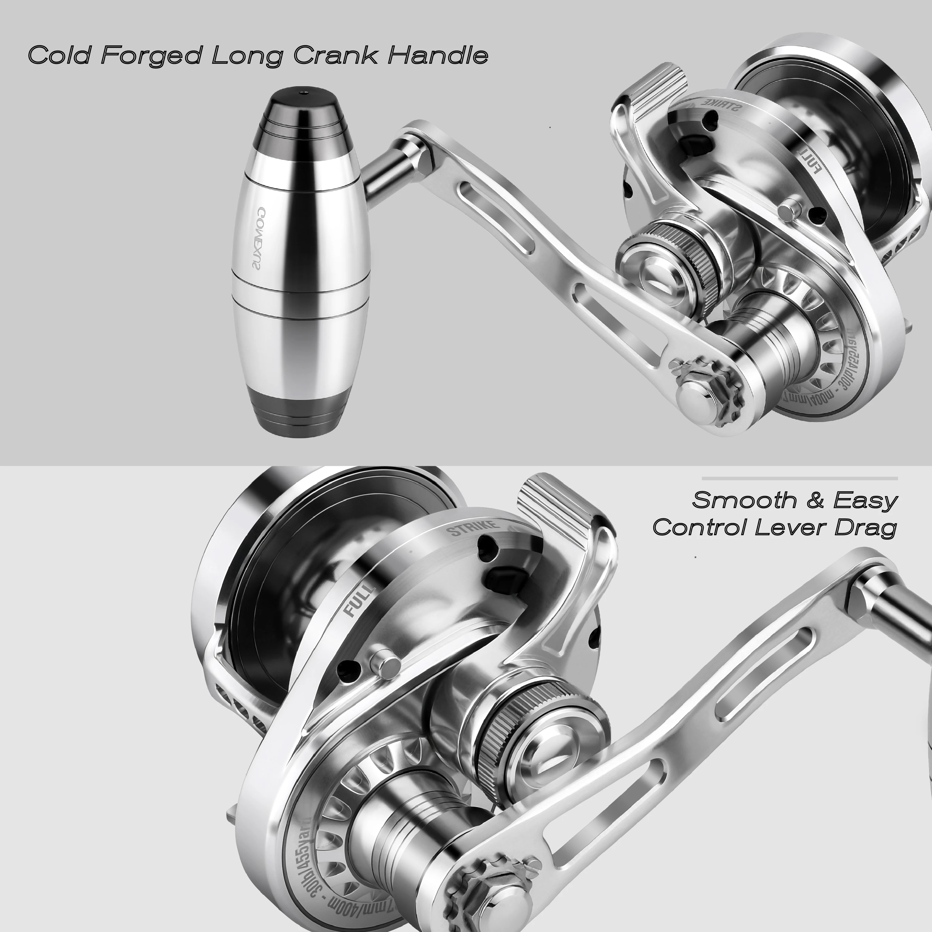 Carrete de Jigging GOMEXUS LS20 CNC – Arrastre palanca cuerpo aluminio - imagen 2