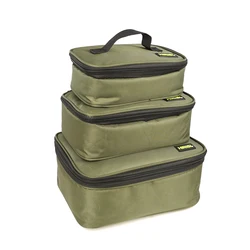 HIRISI Bolsa de pesca Oxford PVC con compartimentos para carretes y señuelos