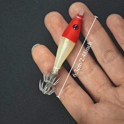 Señuelo de calamar brillante con plantillas para pesca en mar
