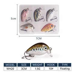 Hanlin crankbait biónico mini: señuelos duros para lucio y perca