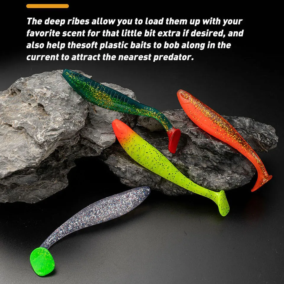 Walk Fish Shad Swimbait – Cebo blando cola en T 100mm/9,5g - imagen 3