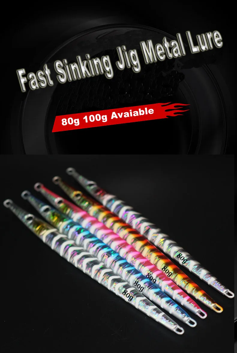 Señuelos metálicos para jigging en varios colores