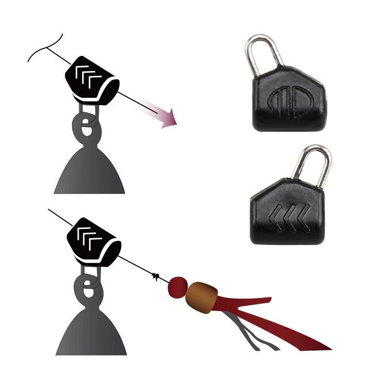 Accesorio flotador deslizante clip peso conector para plomo - imagen 4