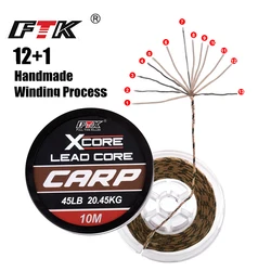 FTK Leadcore Trenzada 35-55LB – 10 metros para Hair Rigs de Carpa