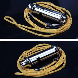 Silbato deportivo de aluminio con cuerda – doble uso para deporte